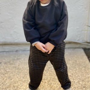 Zara Boys Pull-Up Plaid Trousers